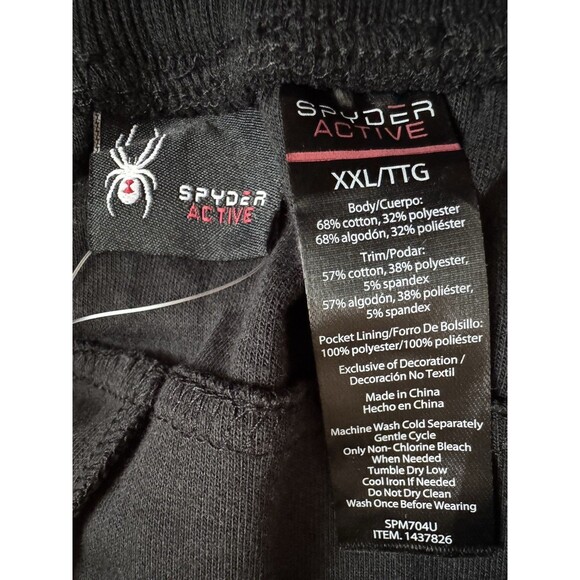 Spyder Mens XXL 2XL Black Jogger Sweatpant Tapered Active Reflective 1437826 New - Picture 7 of 9